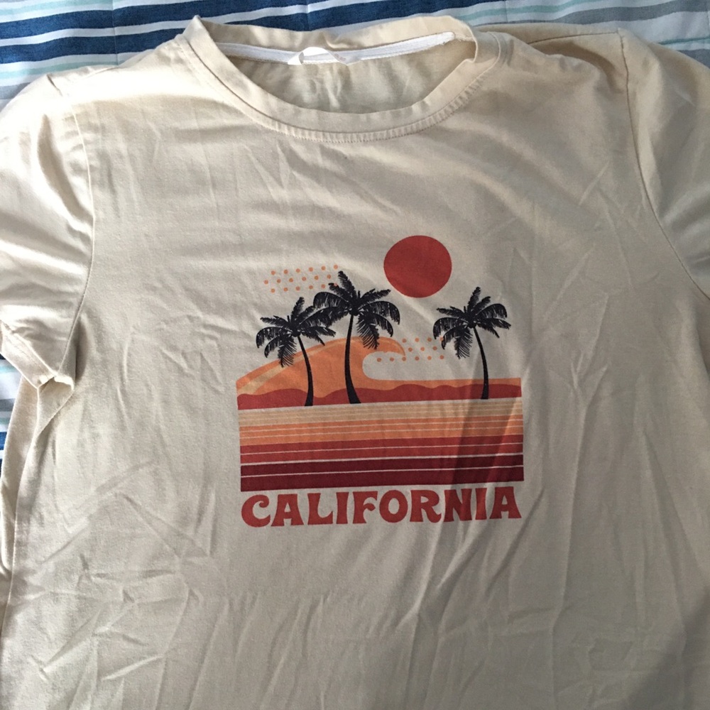 California tshirt beige/yellow